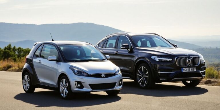 Compact car vs. sedan