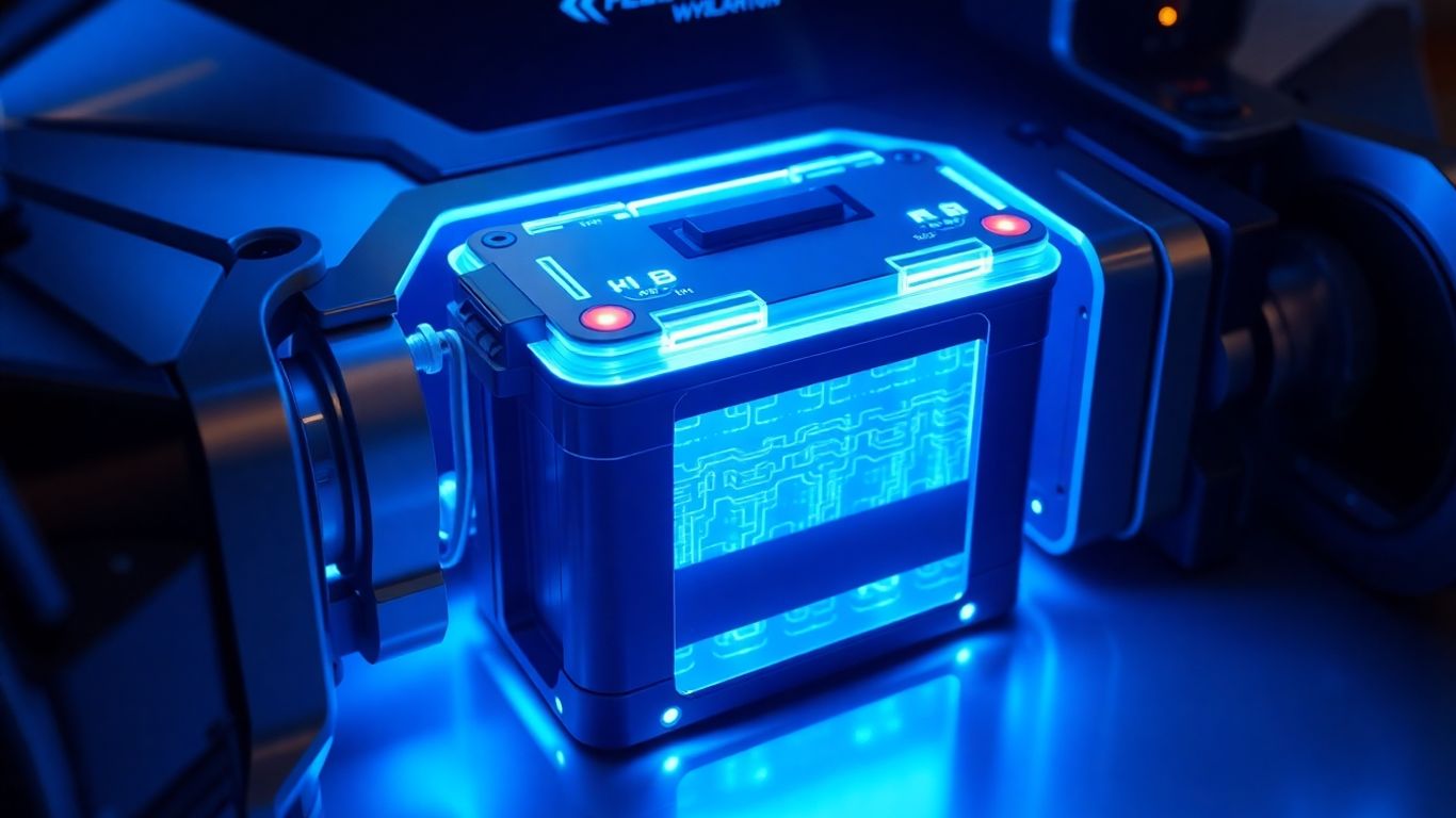 EV battery pack with futuristic design